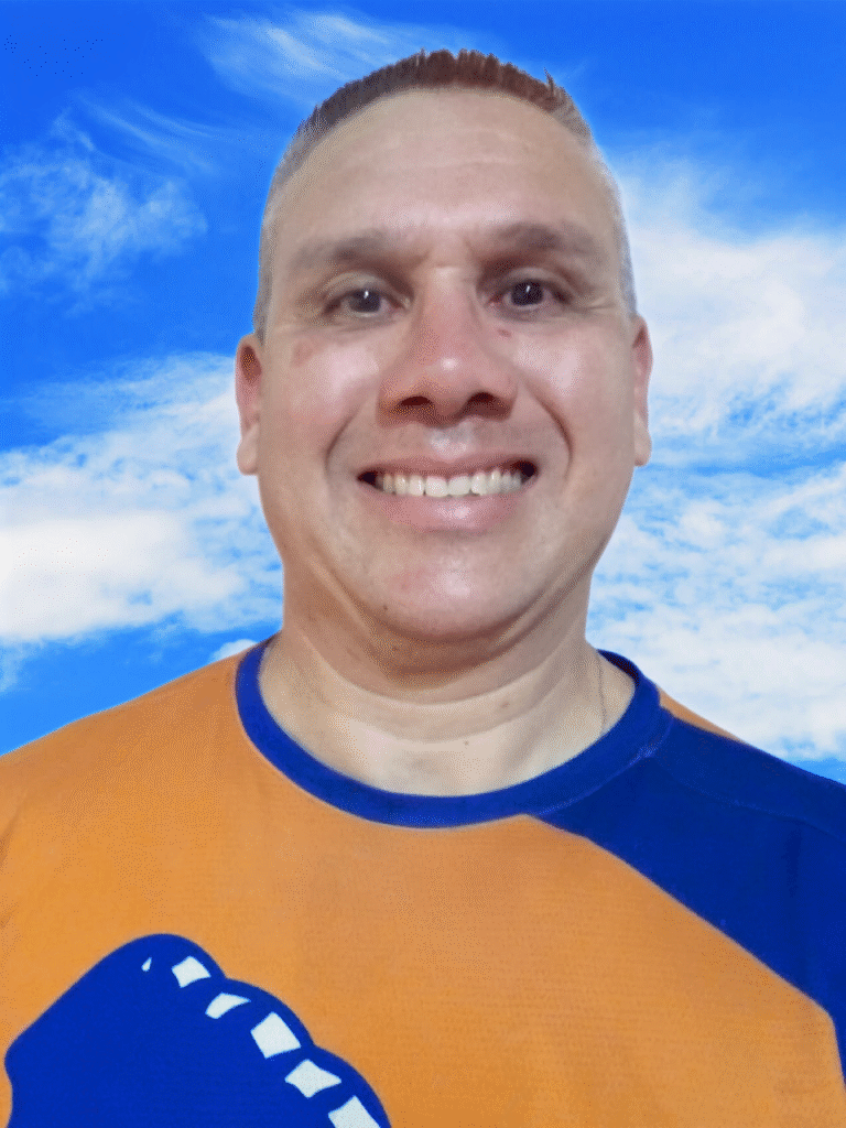 Instrutor de salto duplo e câmera